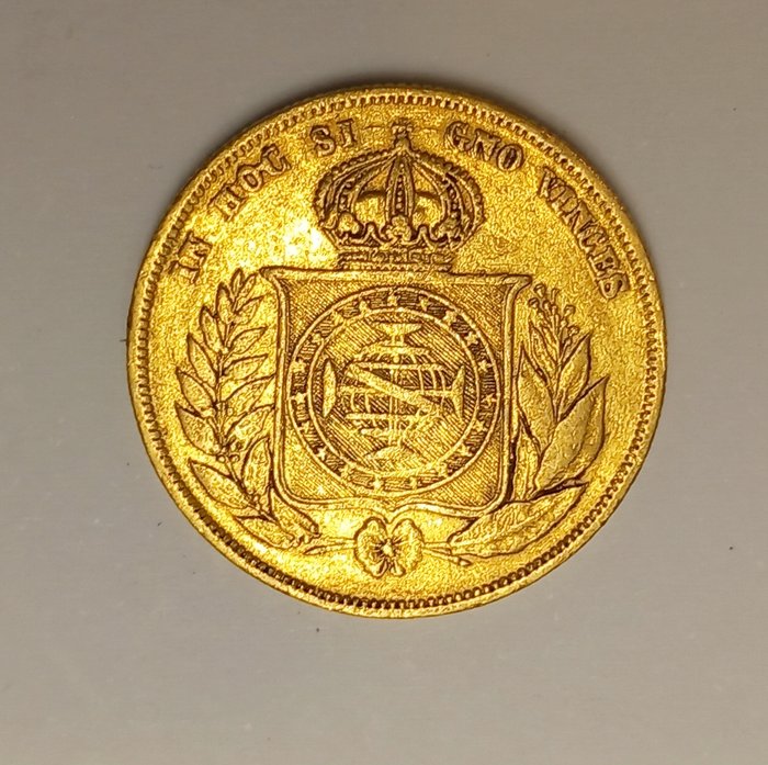 Brasilien Pedro II 1831-1889 10000 Reis Gold 1855