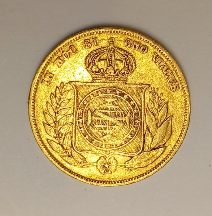 Brasilien Pedro II 1831-1889 10000 Reis Gold 1855