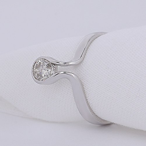 Forlovelsesring - 14 karat Hvidguld -  0.51ct. tw. Diamant (Natur) - Solitaire diamantring