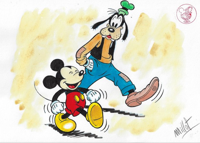 Millet - 1 Watercolour - Mickey Mouse - Vintage Style