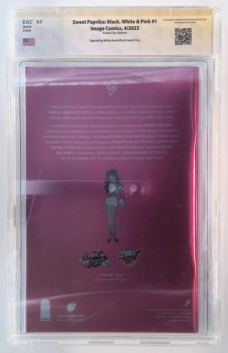 Sweet Paprika: Black, White  Pink #1 - EGC graded 9.7 - 1 Graded comic - 2023