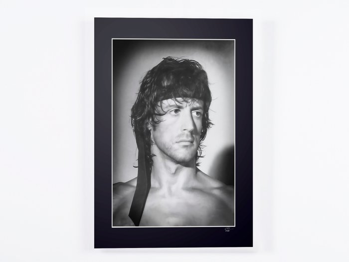 Rambo - First Blood (1982) - Sylvester Stallone as John Rambo - Fine Art Photography - Luxury Wooden Framed 70X50 cm - Limited Edition Nr 02 of 30 - Serial ID 16866 - Original Certificate (COA), Hologram Logo Editor and QR Code - 100% New items.