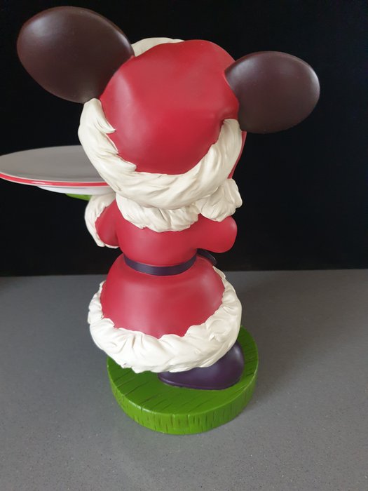 Statuette - DISNEY Santa Mickey Mouse Cookie Plate Holder CHRISTMAS Holiday Big Fig (2) - keramik