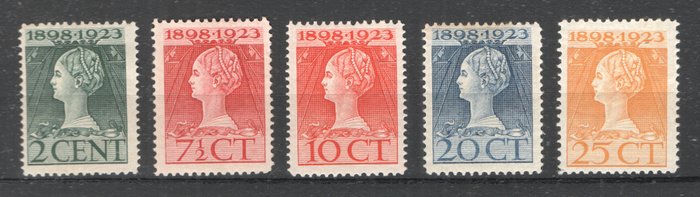 Holland 1923 - Wilhelminas regeringsjubilæum - NVPH 121/131