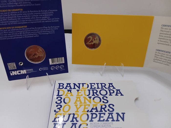 Portugal. 2 Euro 2015 "Bandiera Europea" Proof + BU