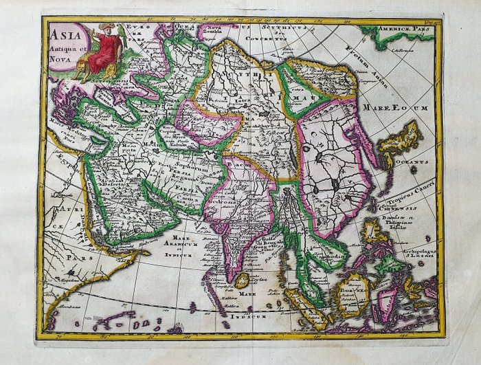 Asien - Kina / Japan / Korea / Filippinerne / Indien / Taiwan / Østindien / Thailand; Philipp Cluverius / John Senex - Asia Antiqua et Nova - 1701-1720