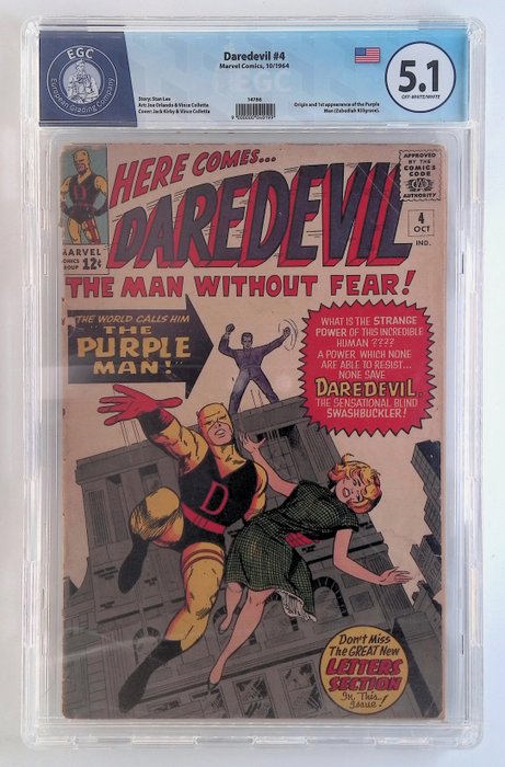 Daredevil #4 - EGC graded 5.1 - 1 Graded comic - 1964