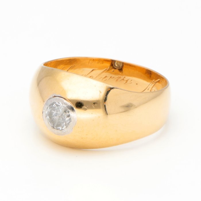 Ingen mindstepris - Ring - 18 kraat Gulguld -  0.23ct. tw. Diamant (Natur)