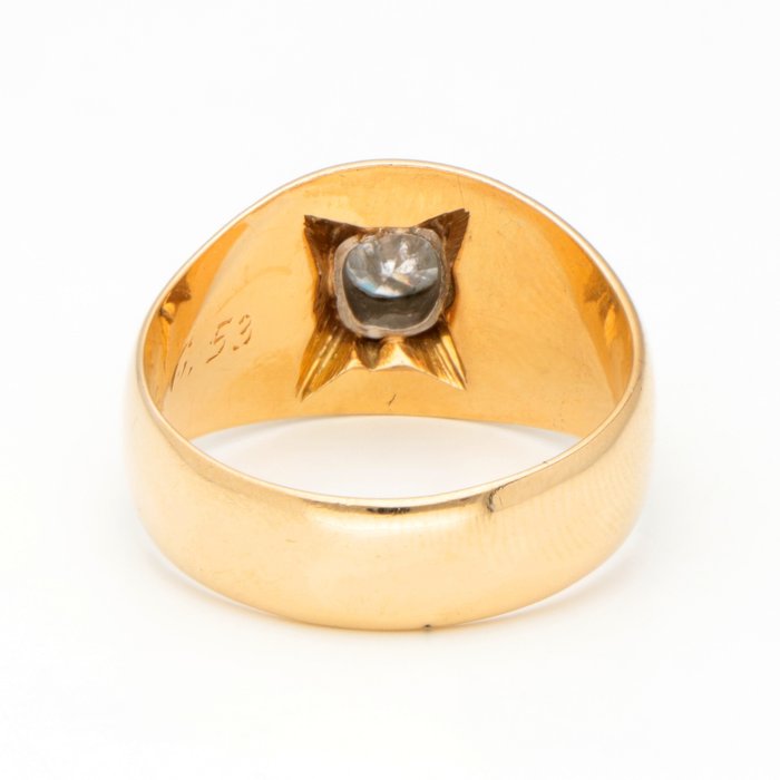 Ingen mindstepris - Ring - 18 kraat Gulguld -  0.23ct. tw. Diamant (Natur)