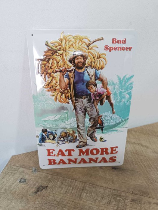 Bud Spencer  Terence Hill -  - Filmrekvisitter Tin Sign Banana Joe (Bud Spencer)