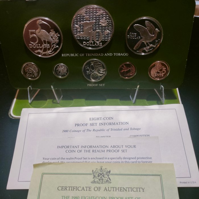 Trinidad og Tobago Proof Set 1980  (Ingen mindstepris)