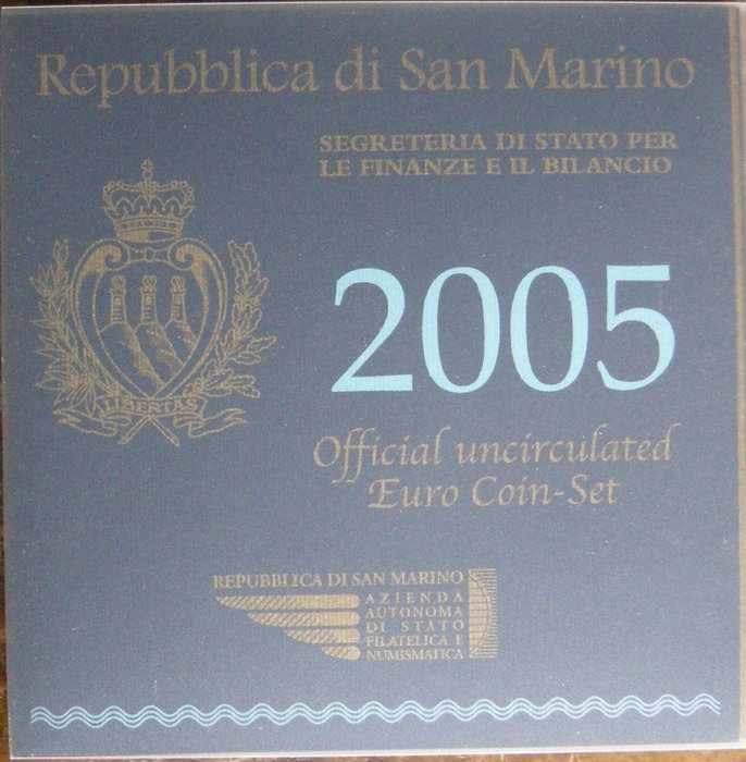 San Marino Year Set (FDC) 2005 (incl zilveren 5 Euro)  (Ingen mindstepris)