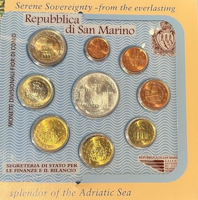 San Marino Year Set (FDC) 2005 (incl zilveren 5 Euro)  (Ingen mindstepris)