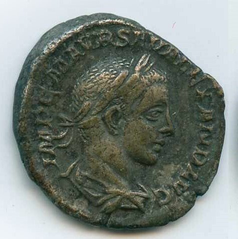 Romarriket Severus Alexander (AD 222-235) Denarius Rome - Salus seated left  (Ingen mindstepris)