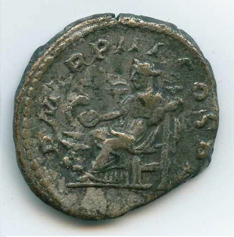 Romarriket Severus Alexander (AD 222-235) Denarius Rome - Salus seated left  (Ingen mindstepris)