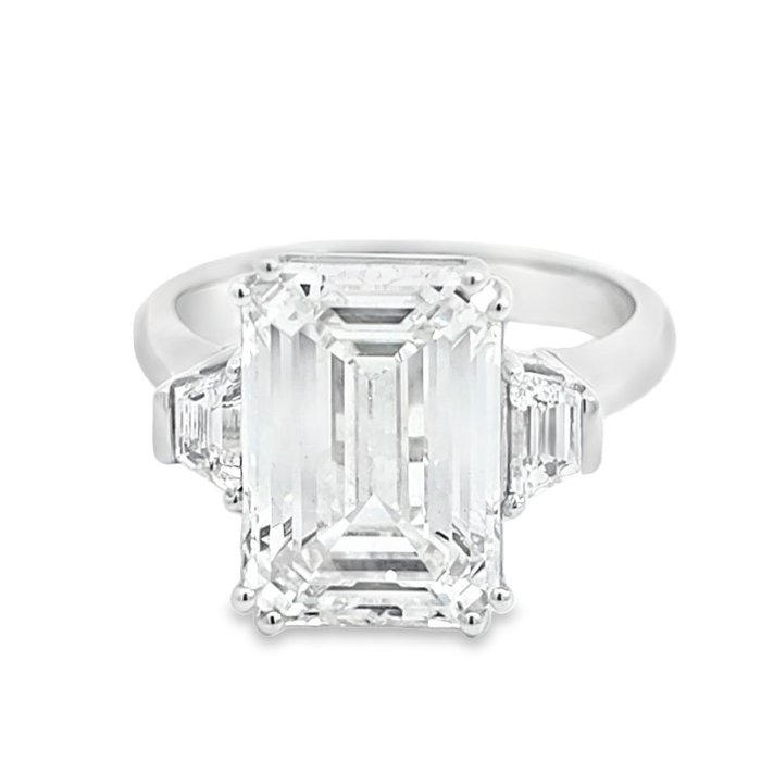 Ring - 14 karat Hvidguld -  538ct tw Diamant (Laboratoriedyrket) - Diamant