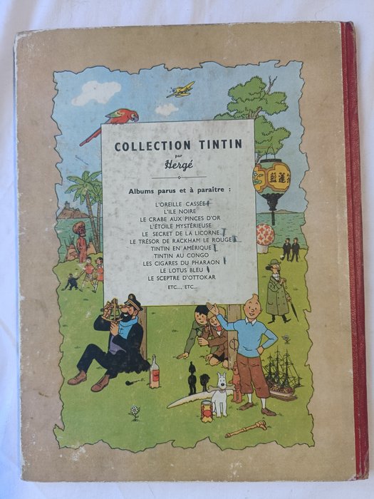 Tintin T3 - Tintin en Amérique (B1) - C - 2e édition couleur - 1 Album - 1947