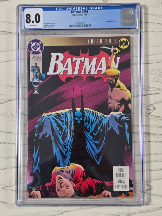 Batman #493 - Batman #493 CGC 8.0 - 1 Graded comic - Første udgave - 1993 - CGC 8