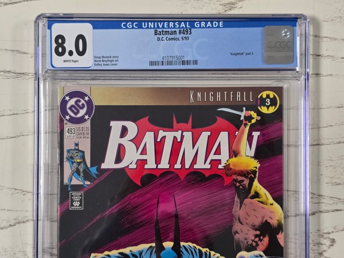 Batman #493 - Batman #493 CGC 8.0 - 1 Graded comic - Første udgave - 1993 - CGC 8