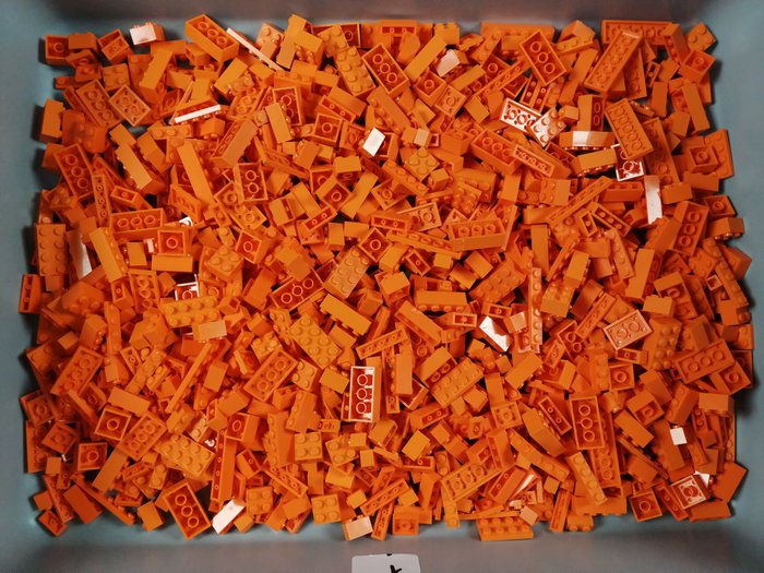 Lego - geen serie - Partij van 1000 oranje bouwstenen - 2000-2010