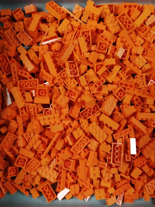 Lego - geen serie - Partij van 1000 oranje bouwstenen - 2000-2010