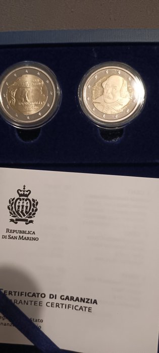 San Marino. Proof Set 2016 (incl. 2 euro "Shakespeare" + "Donatello")