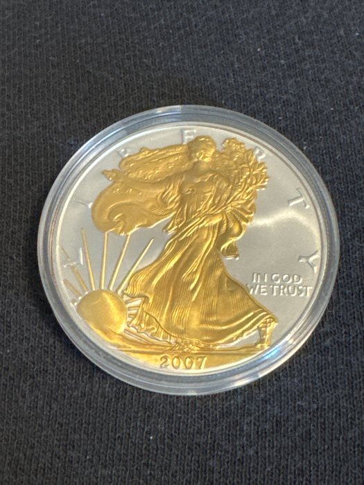 Förenta staterna. 1 Dollar 2007  American Eagle - Goldapplikation, 1 Oz (.999)  (Ingen mindstepris)