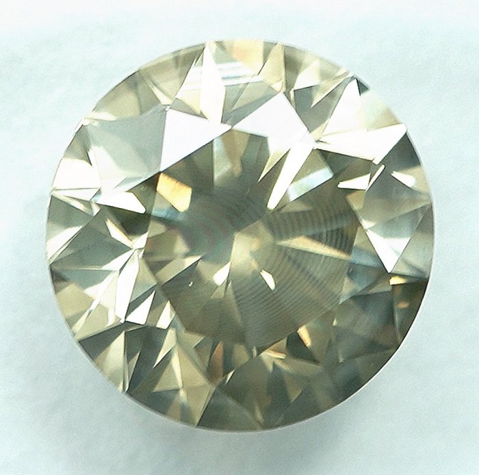 1 pcs Diamant  (Naturfarvet)  - 2.73 ct - Fancy Grålig Gul - SI2 - International Gemological Institute (IGI)