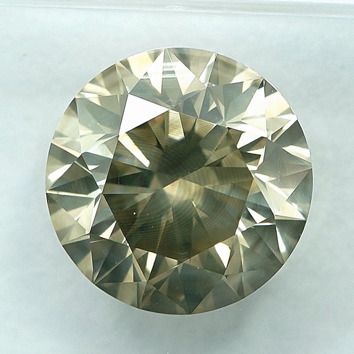 1 pcs Diamant  (Naturfarvet)  - 2.73 ct - Fancy Grålig Gul - SI2 - International Gemological Institute (IGI)