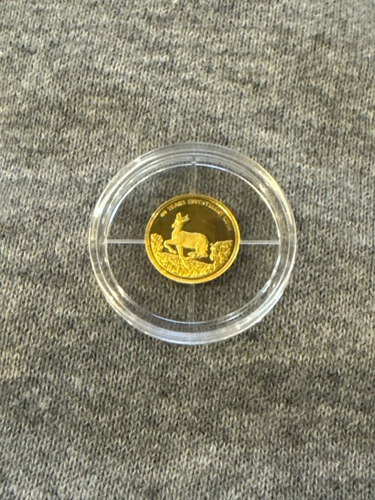 Sydafrika. Gold medal ND Krügerrand Springbock 0,5g  (Ingen mindstepris)