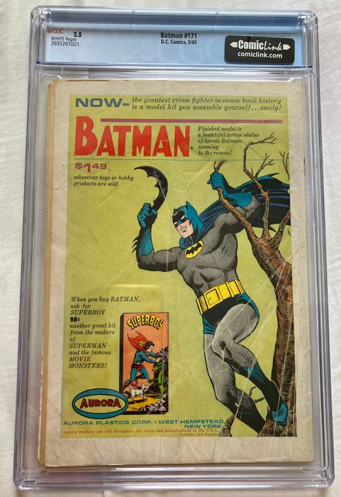 Batman #171 - 1st Silver Age appearance of Riddler - 1 Graded comic - Første udgave - 1965 - CGC 2.5