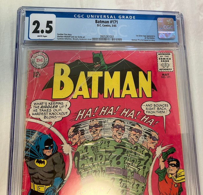 Batman #171 - 1st Silver Age appearance of Riddler - 1 Graded comic - Første udgave - 1965 - CGC 2.5