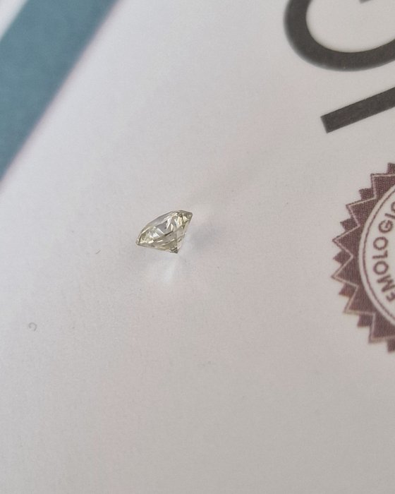 1 pcs Diamant  (Natur)  - 0.40 ct - Rund - J - SI2 - International Gemological Institute (IGI) - Premium Diamant EX VG VG