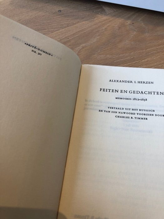 Alexander J. Herzen - Feiten en Gedachten - 1983-1988