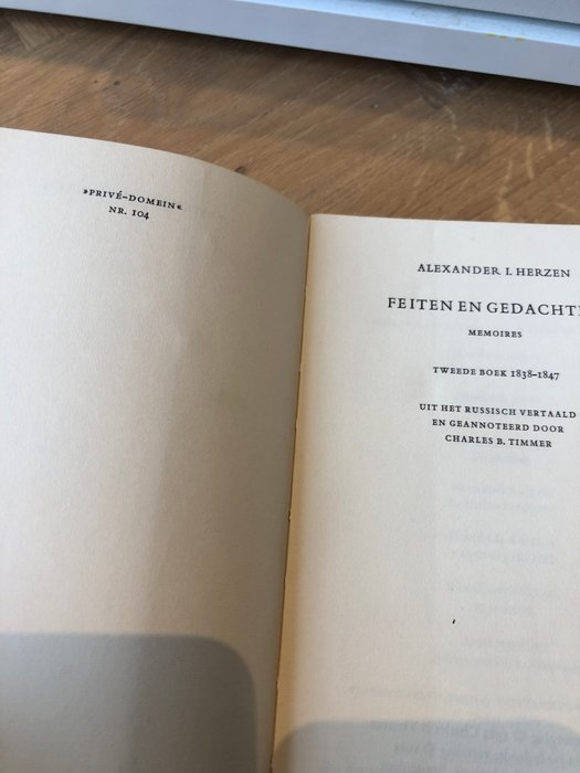 Alexander J. Herzen - Feiten en Gedachten - 1983-1988