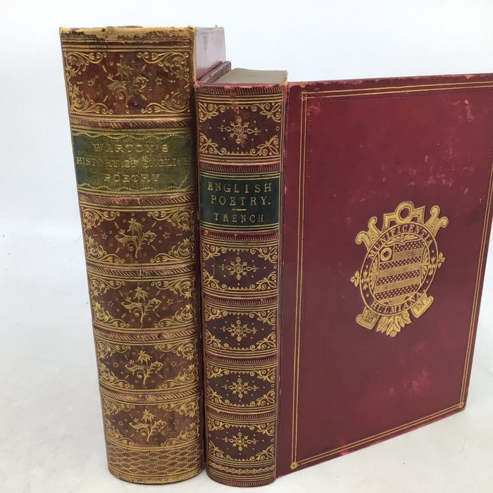 Warton / Richard Chenevix Trench - Two works on the History of English Poetry in fine binding - 1870