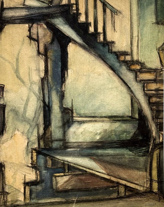 Eugène Eechaut (1928-2019) - Abstract Stairwell