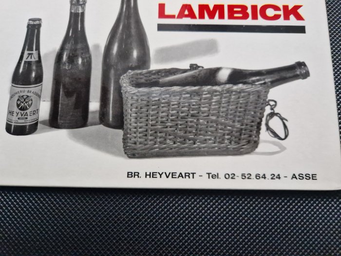 Reclamebord Heyvaert Gueuze Kriek - Tegn - Glacoid