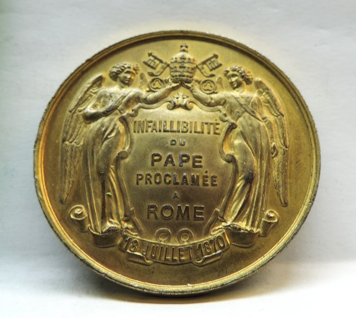 Italien, Kirkestaten. Pio IX (1846-1870). Medaglia elezione a Pontefice di Papa Pio IX 1846 , peso 45,9 gr. Opus : Massonet  (Ingen mindstepris)