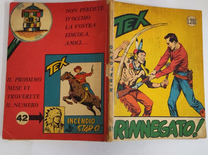 Tex 40 e 41 - Il Ponte Tragico - Rinnegato ! - 2 Comic - Første udgave - 1964