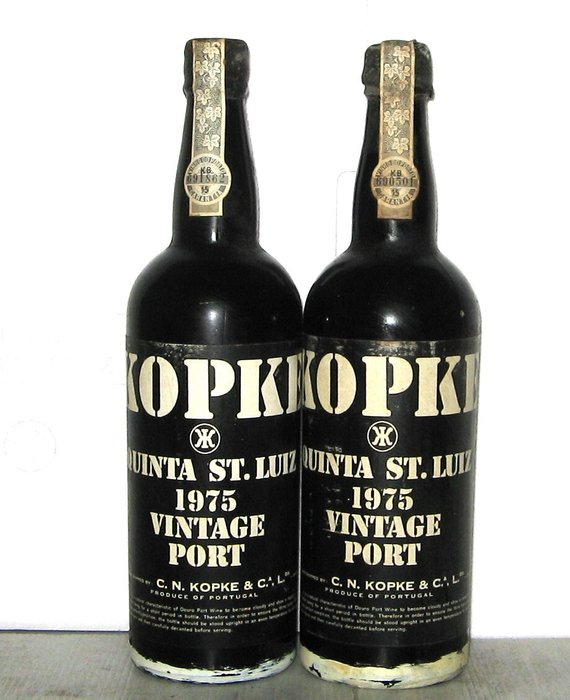 1975 Kopke Quinta Sao Luiz - Vintage Port -  Douro  - 2 Flasker (0,75 L)