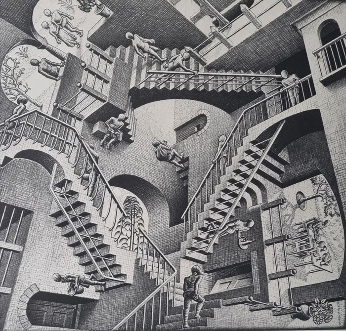 M.C. Escher (1898-1972), after  - Mei 1953 - "Relativiteit"