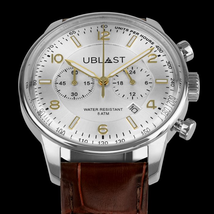 Ublast - Elegant Chronograph - REF. UBELCH40WH - Ingen mindstepris - Mænd - Ny