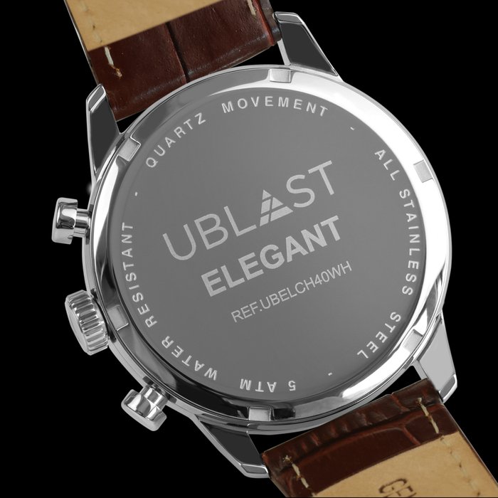 Ublast - Elegant Chronograph - REF. UBELCH40WH - Ingen mindstepris - Mænd - Ny