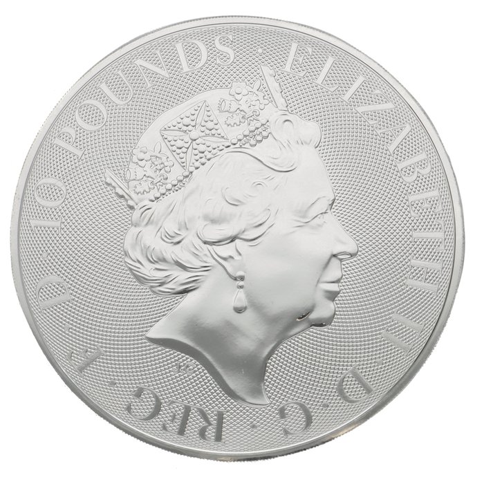 Storbritannien 10 Pounds 2022 "White Greyhound of Richmond" 10 Oz (999)  (Ingen mindstepris)