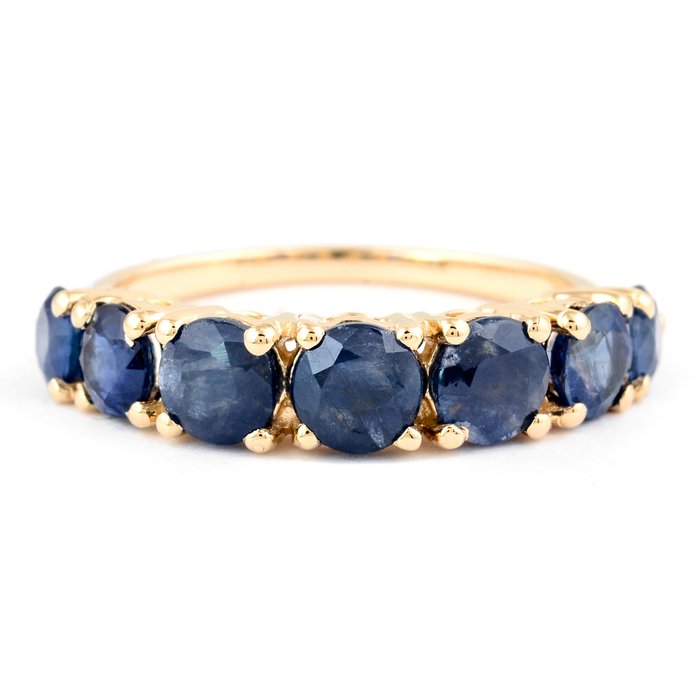 Ingen mindstepris - Ring - 14 karat Gulguld -  3.00ct. tw. Safir