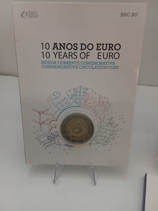 Portugal. 2 Euro 2012 "10 Anos de Circulação do Euro" Proof + BU  (Ingen mindstepris)