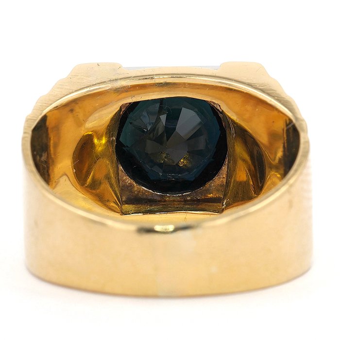 Ring - 18 kraat Gulguld, Hvidguld Safir