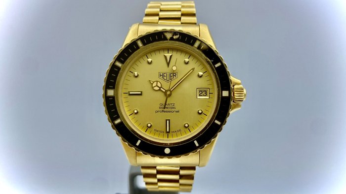 Heuer - Rare Diving Watch Solid 18K Yellow Gold - 988 413 - Unisex - 1980-1989