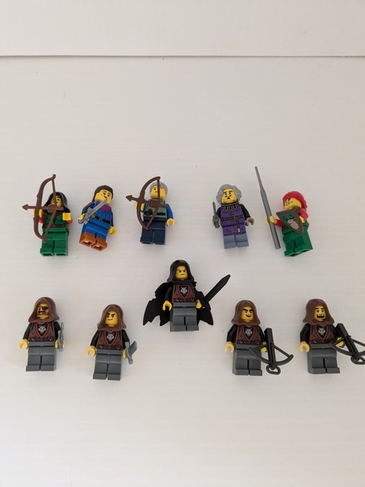 Lego - Minifigurer - 10 nuove minifigure Lego Castle Wolfpack e Forestman